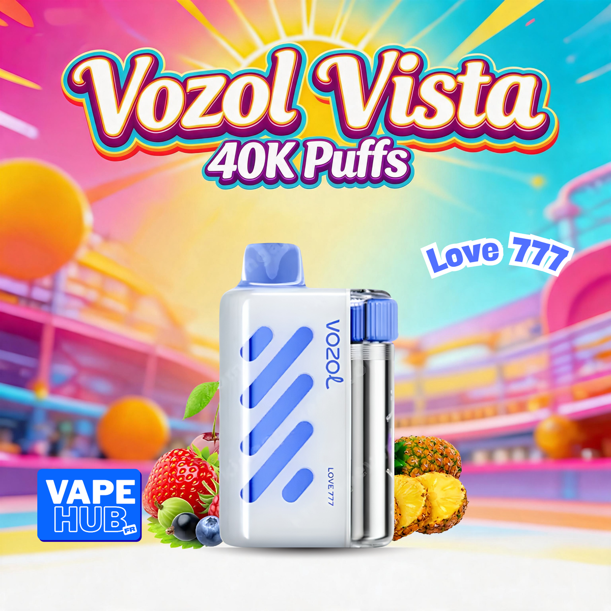 Vozol Vista 40000 40K Puffs Disposable Vape 5% Love 777