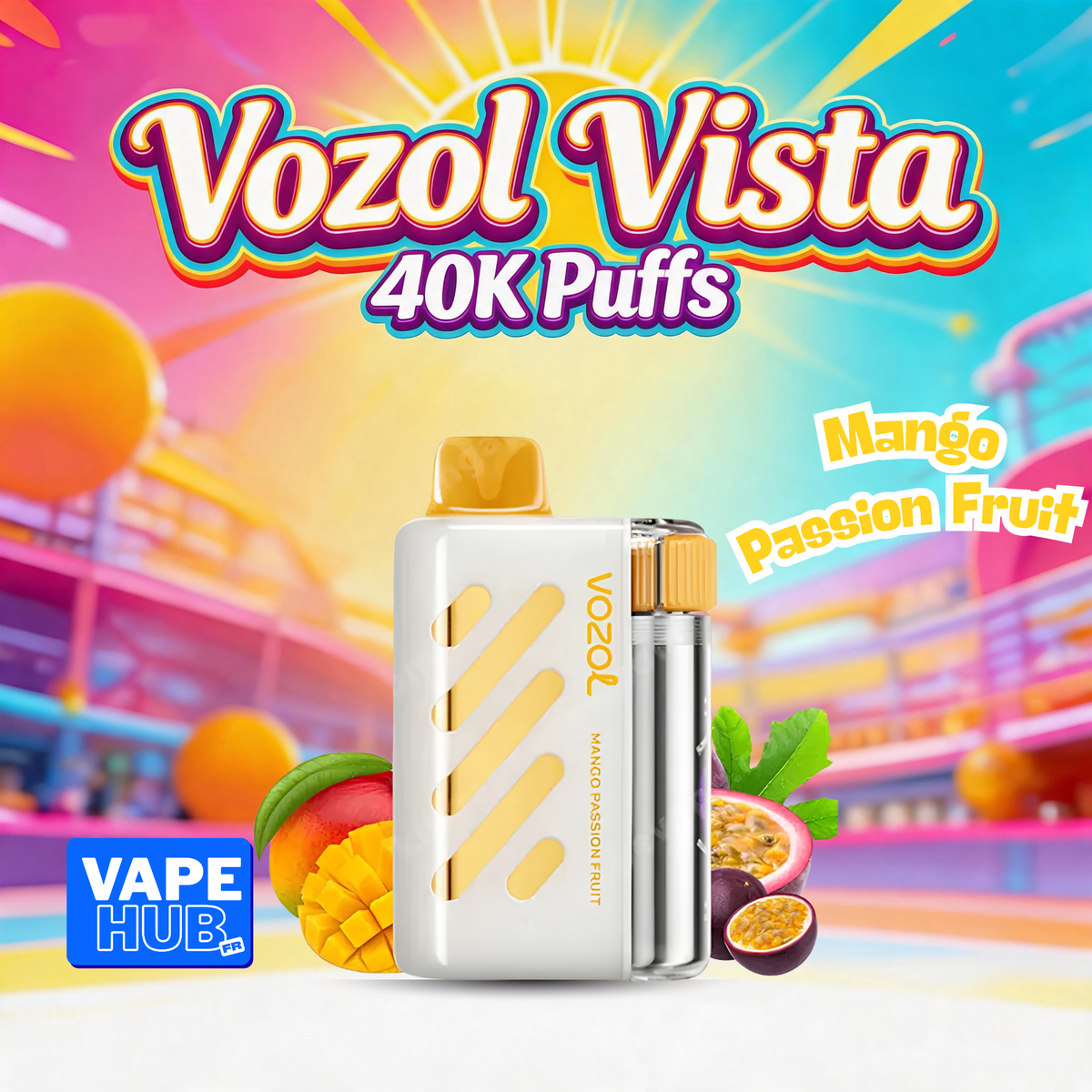 Vozol Vista 40000 40K Puffs Disposable Vape 5% Mango Passion Fruit