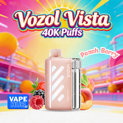 Vozol Vista 40000 40K Puffs Disposable Vape 5% Peach Berry