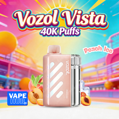 Vozol Vista 40000 40K Puffs Disposable Vape 5% Peach Ice