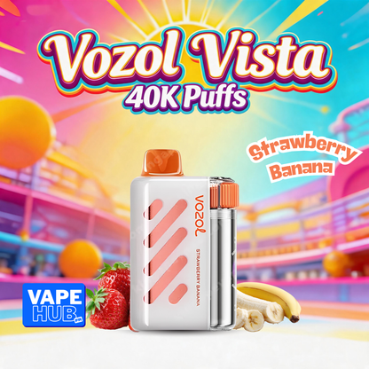 Vozol Vista 40000 40K Puffs Disposable Vape 5% Strawberry Banana