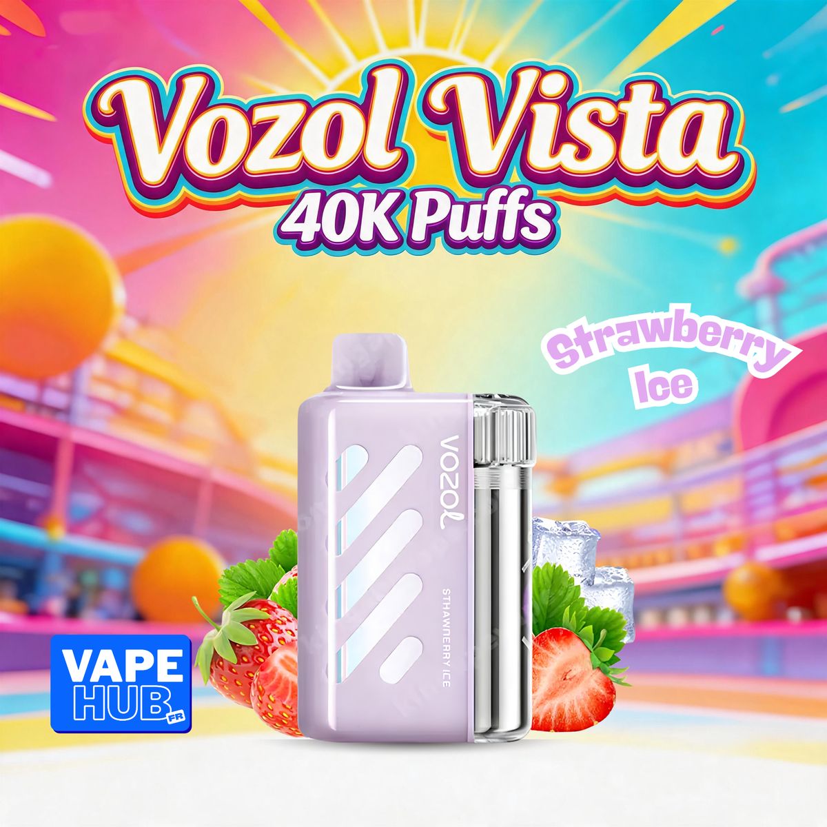 Vozol Vista 40000 40K Puffs Disposable Vape 5% Strawberry Ice