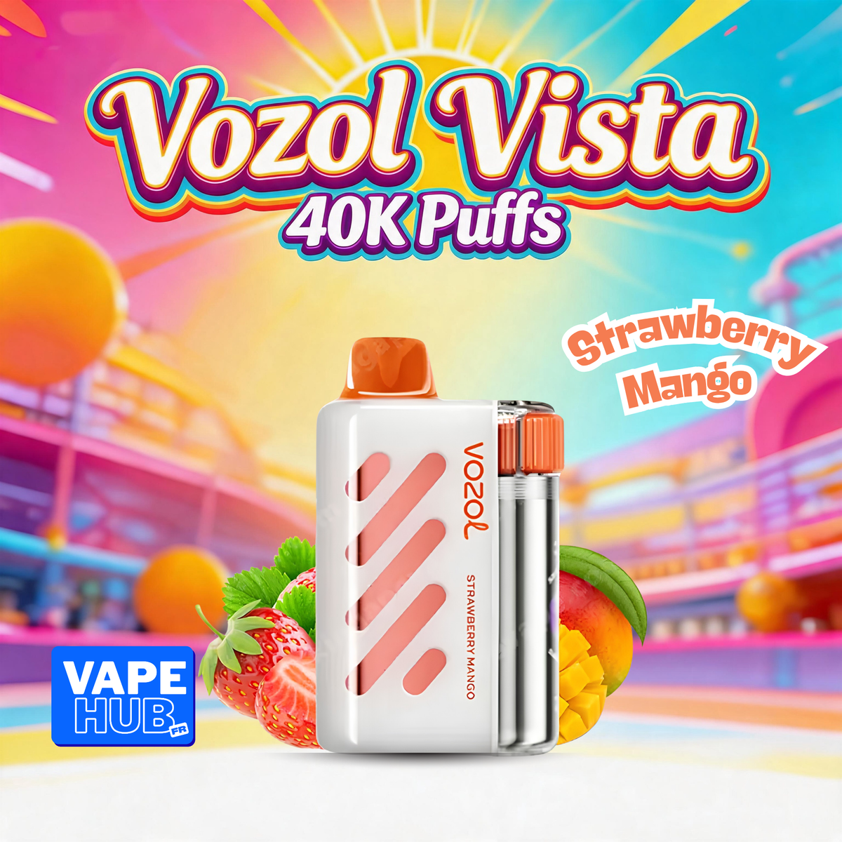 Vozol Vista 40000 40K Puffs Disposable Vape 5% Strawberry Mango